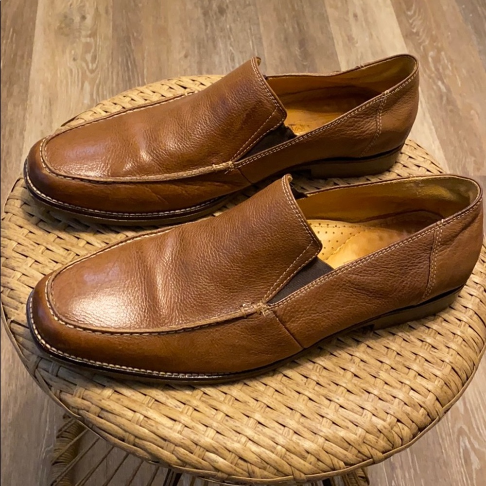 Sandro brown slip dress loafers size 13